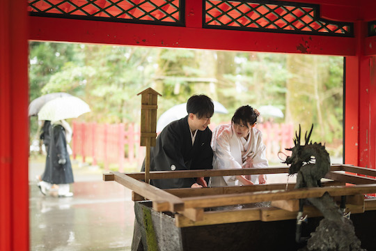 箱根神社 手水舎